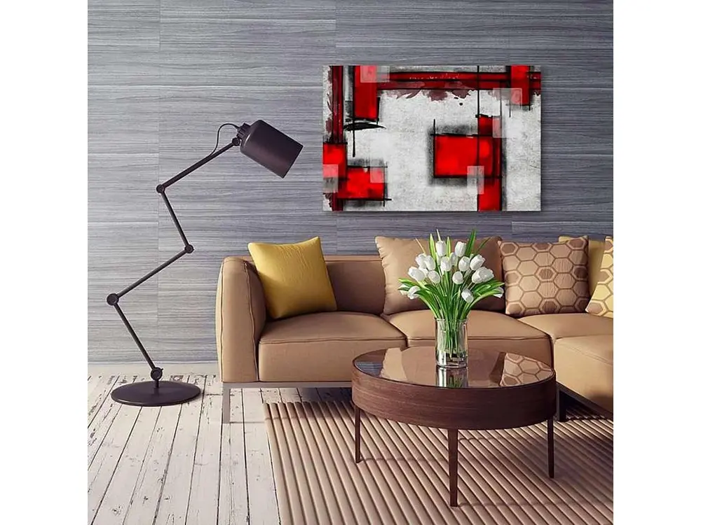 Tableau 5 abstraction géométrique - 120 x 80 cm (Charge max 30 kg)