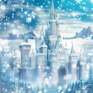 Toile de fond Hiver Château Enneigé BRP11-51