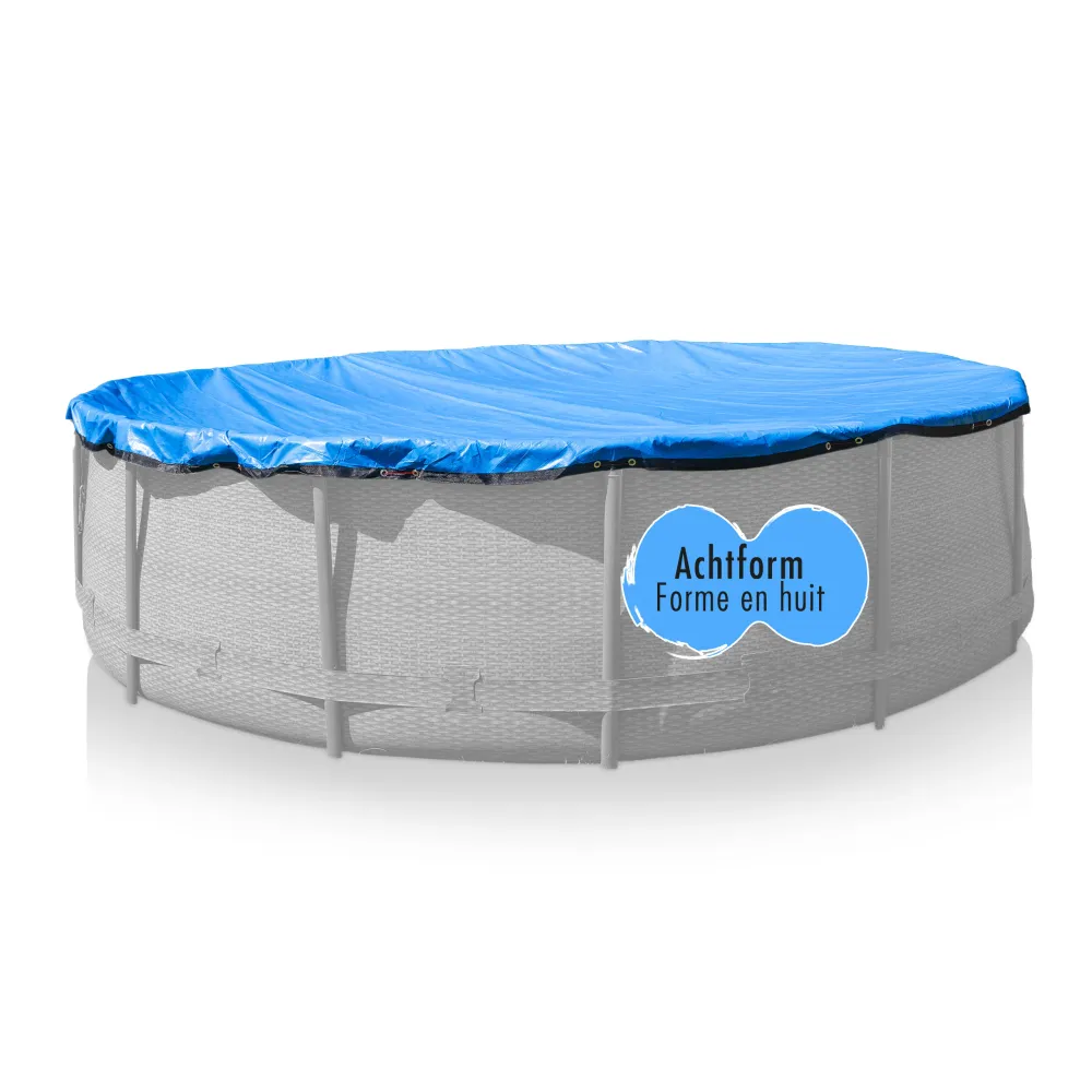 Winter Abdeckplane für achtförmige Pools 5,25 x 3,20 m (Charge max 30 kg)