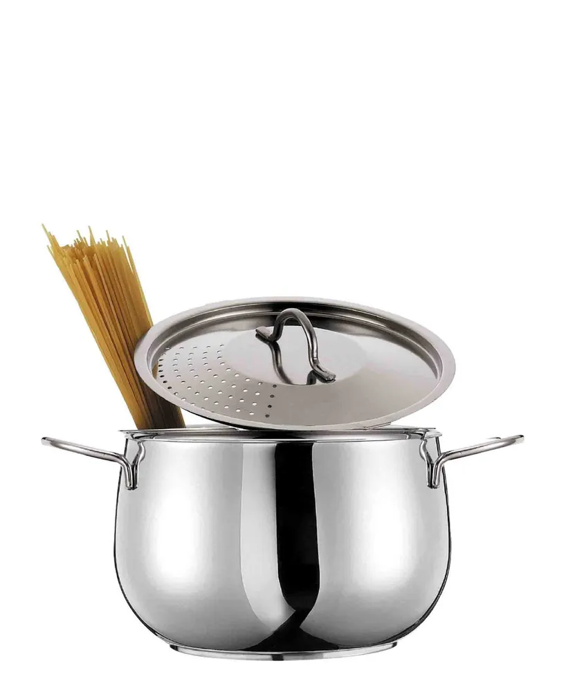 Kitchen Life Cook & Drain Pot Lid 4.5lt - Effet argent en Acier galvanisé