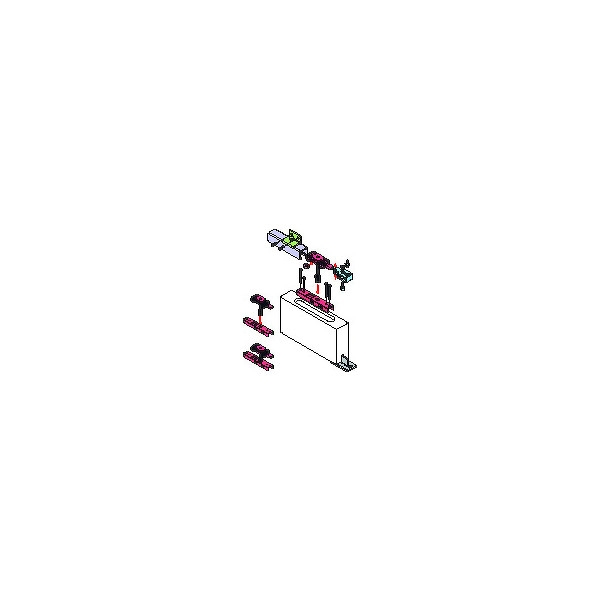 Charnière à vis cachée Garniture pour porte coulissante suspendue sans rail 450 aluminium - Poids max. : 40 kg - KRONA KOB...