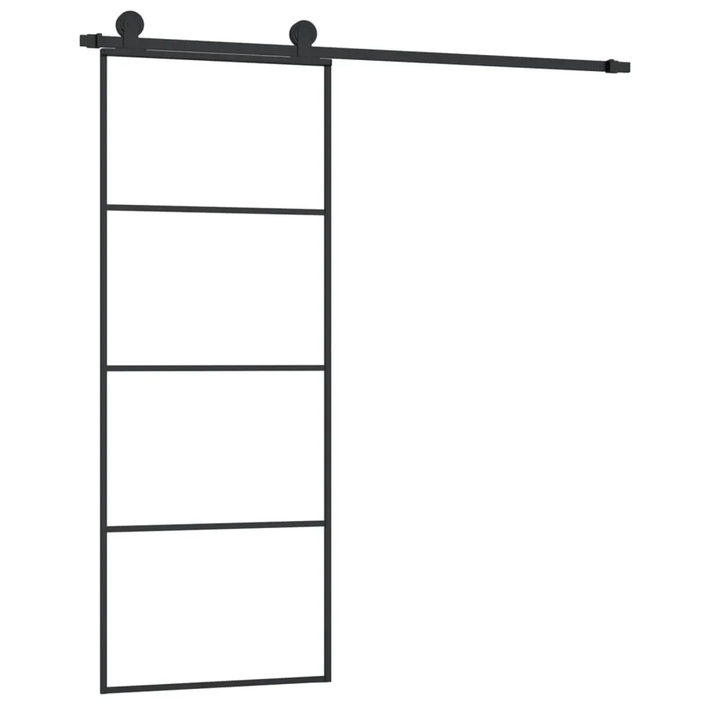 Charnière à vis cachée Porte coulissante avec kit de quincaillerie 76x205 cm Verre ESG