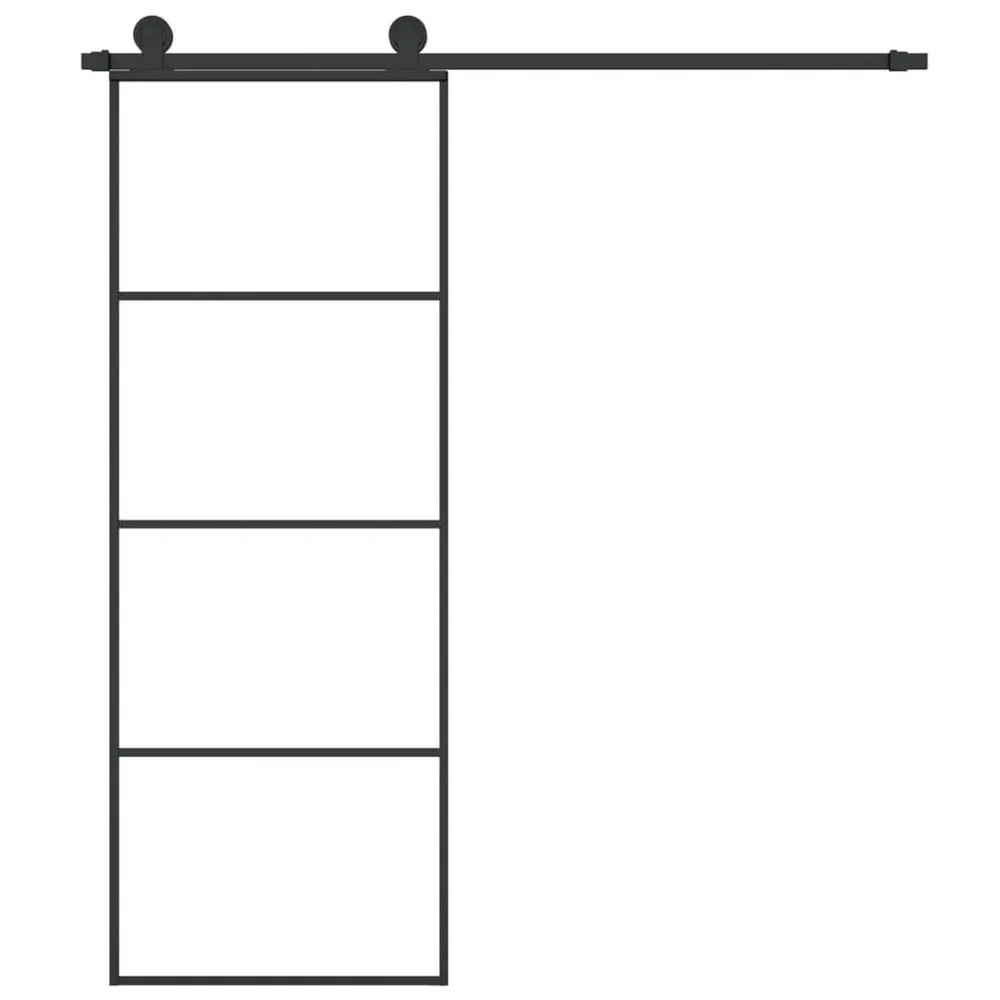 Charnière à vis cachée Porte coulissante avec kit de quincaillerie 76x205 cm Verre ESG