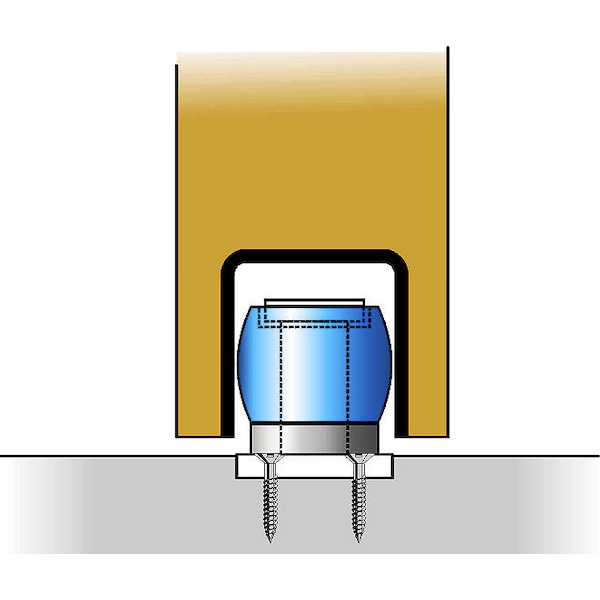 Cylindre de sécurité Profil U de guidage 25x17 mm pour porte coulissante 1109 - Guide déporté : Non - Longueur : 4000 mm -...