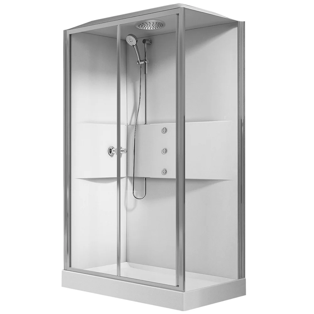 Gâche électrique Cabine de douche multifonction Novellini avec hydromassage cm 80x120 porte coulissante