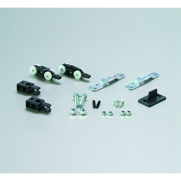 Haute Sécurité Garniture pour porte coulissante suspendue sans rail 0400/4 aluminium - Poids max. : 80 kg - KRONA KOBLENZ