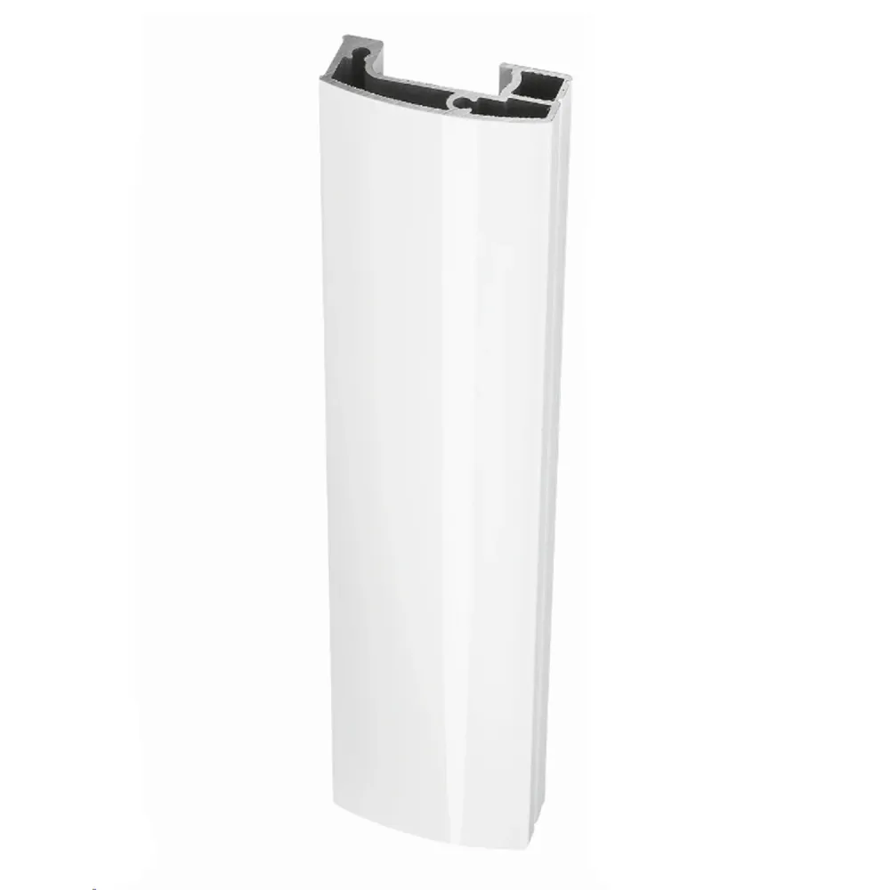 Pêne dormant Paroi de douche 1 porte coulissante 110cm verre imprimé C profil blanc Océanie
