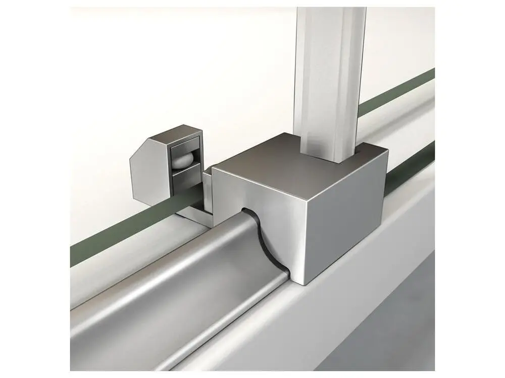 Porte de douche coulissante 110cm Hauteur 195cm en verre 8mm securit anticalcaire, porte de douche installée en niche | In...