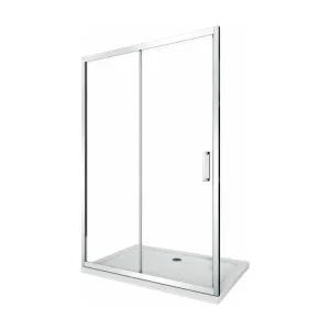 Porte de douche de 6 mm pour installation en niche H.190 avec overture coulissante – 95-100 cm Kit d'installation complet