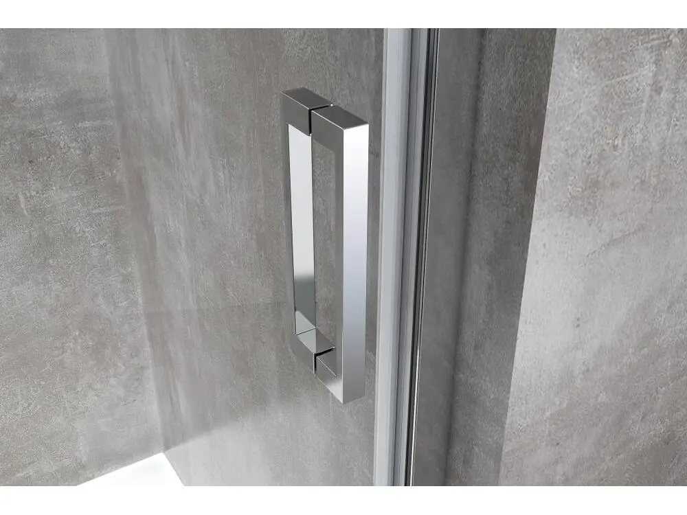 Porte de douche de 6 mm pour installation en niche H.190 avec overture coulissante – 95-100 cm Kit d'installation complet