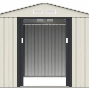 Pro Anti-Panique Abri de jardin en métal 5.30 m² portes coulissante kit d'encrage crow