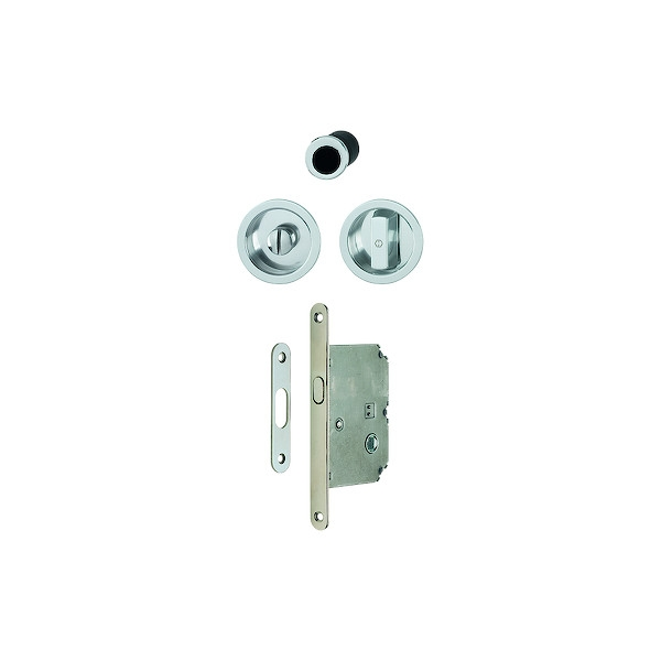 Verrou à code Serrure pour porte coulissante intérieure SET 1 4920 - aspect doré brillant - condamnation - HOPPE
