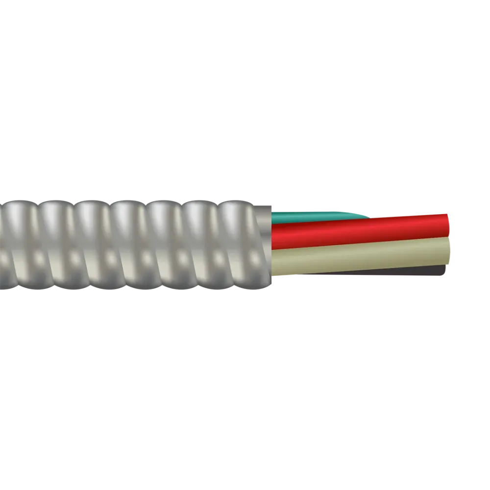 250' 3/0 3C Stranded Metal Clad MC Cuivre Conductor W/G 600V Aluminum Armored Cable