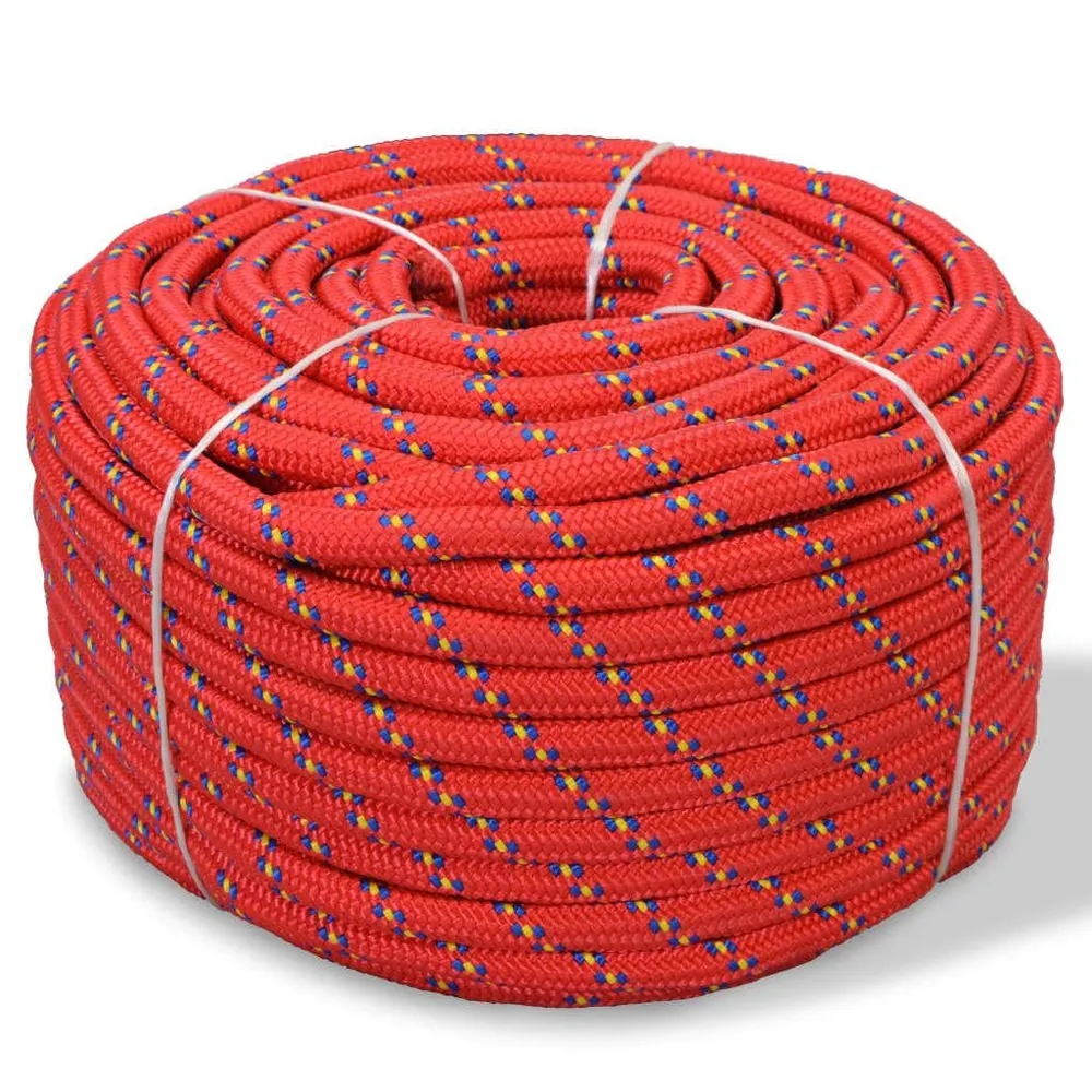 Corde bateau polypropylène 18 mm 50 m rouge gréement corde de levage 02_0003358