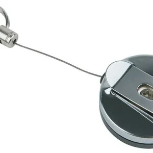 Cordon de clé APS Ø 4 cm hauteur : 2 cm ABS métal acier inoxydable cordon en acier inoxydable : 65 cm de allongé pack : 2...