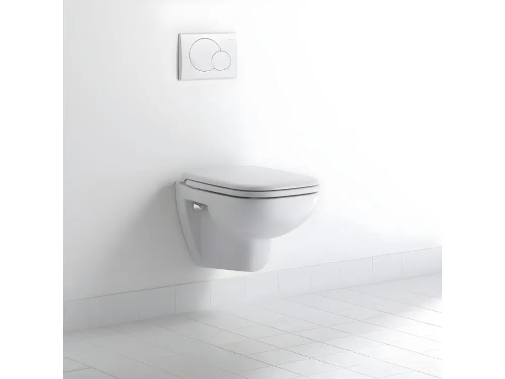 WC suspendu DURAVIT D-code avec abattant frein de chute synthétique