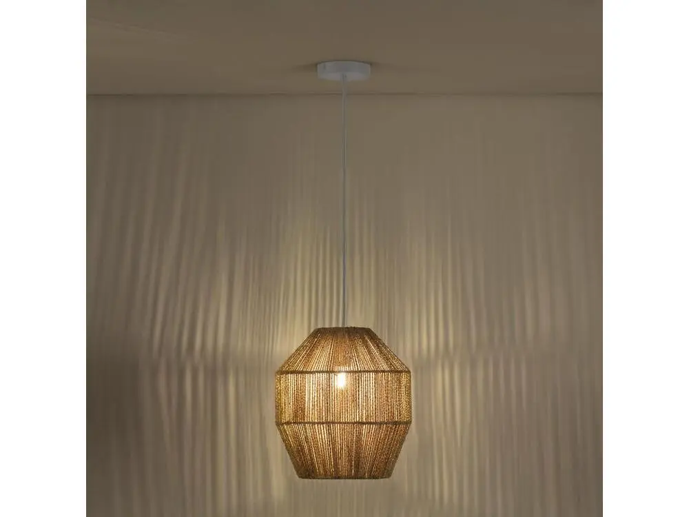 Suspension Ishi en corde tressée, diamètre 30 cm