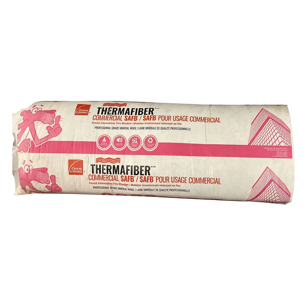 Isolant en laine minérale Thermafiber Fire & Sound Guard, 3'' x 23'' x 47'' (60,1 pi²) avec Système de Suspension