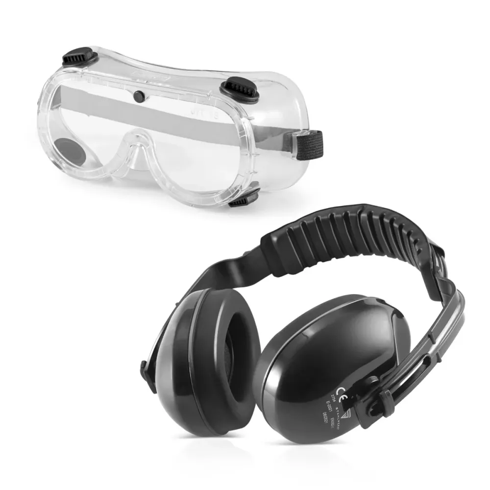 Lunettes de Protection Ensemble de sécurité professionnelle en acier As-4 avec protection auditive et lunettes de sécurité...