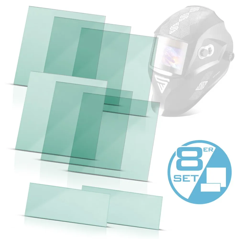 Acier Mill Schweißhelm Intentions 8 Set, intérieur et externes lunettes de remplacement | Verre de protection du soudage |...