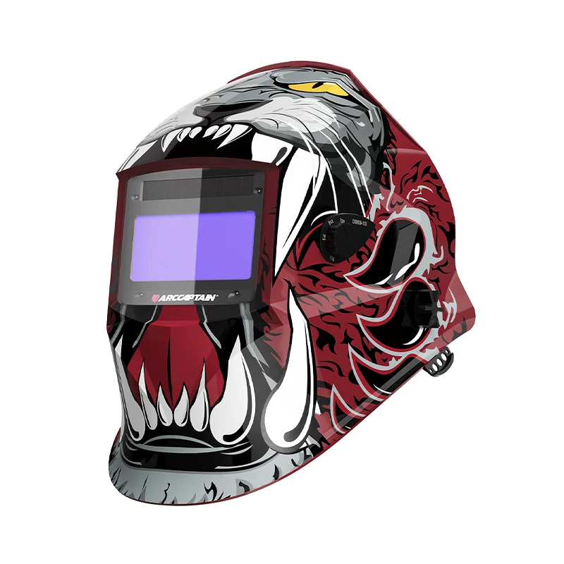 Casque de soudage à obscurcissement automatique, écran de visualisation en couleurs vraies du Roi Lion 3,86" × 1,69"