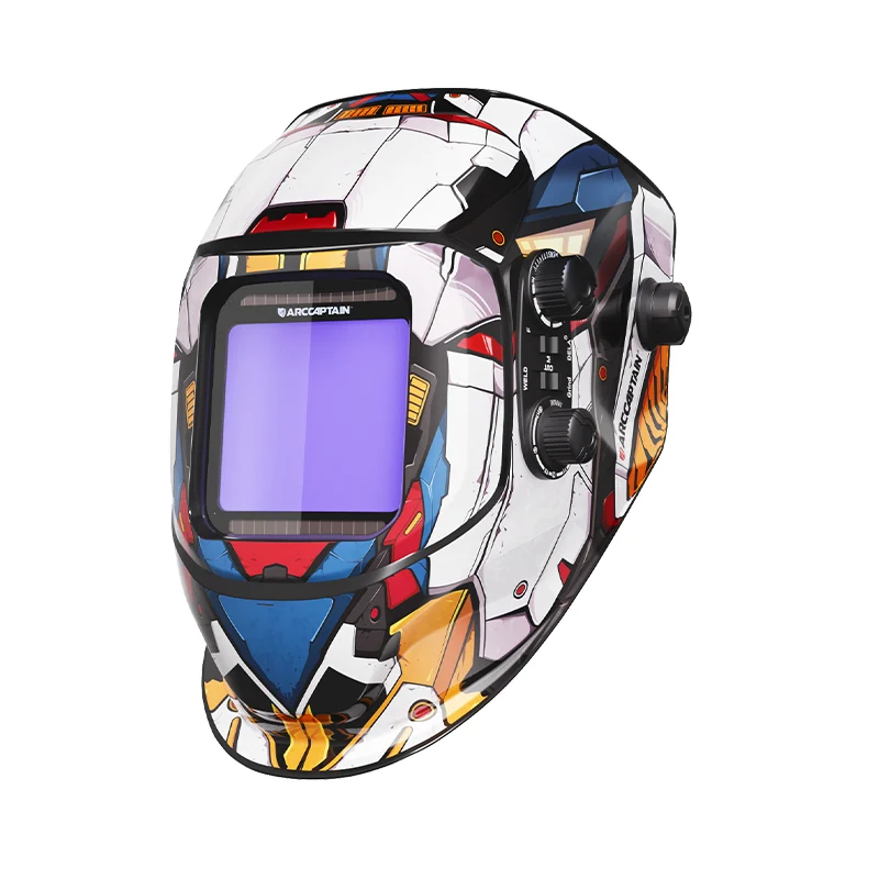 Casque de soudure assombrissant automatique de grande vue 3,94" casque de soudure de couleur vraie de X3.66"