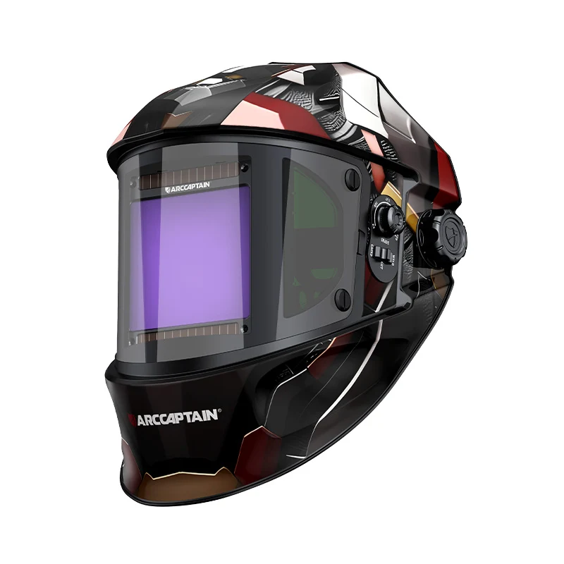 Casque de soudure assombrissant automatique de grande vue 3,94" casque de soudure de couleur vraie de X3.66"