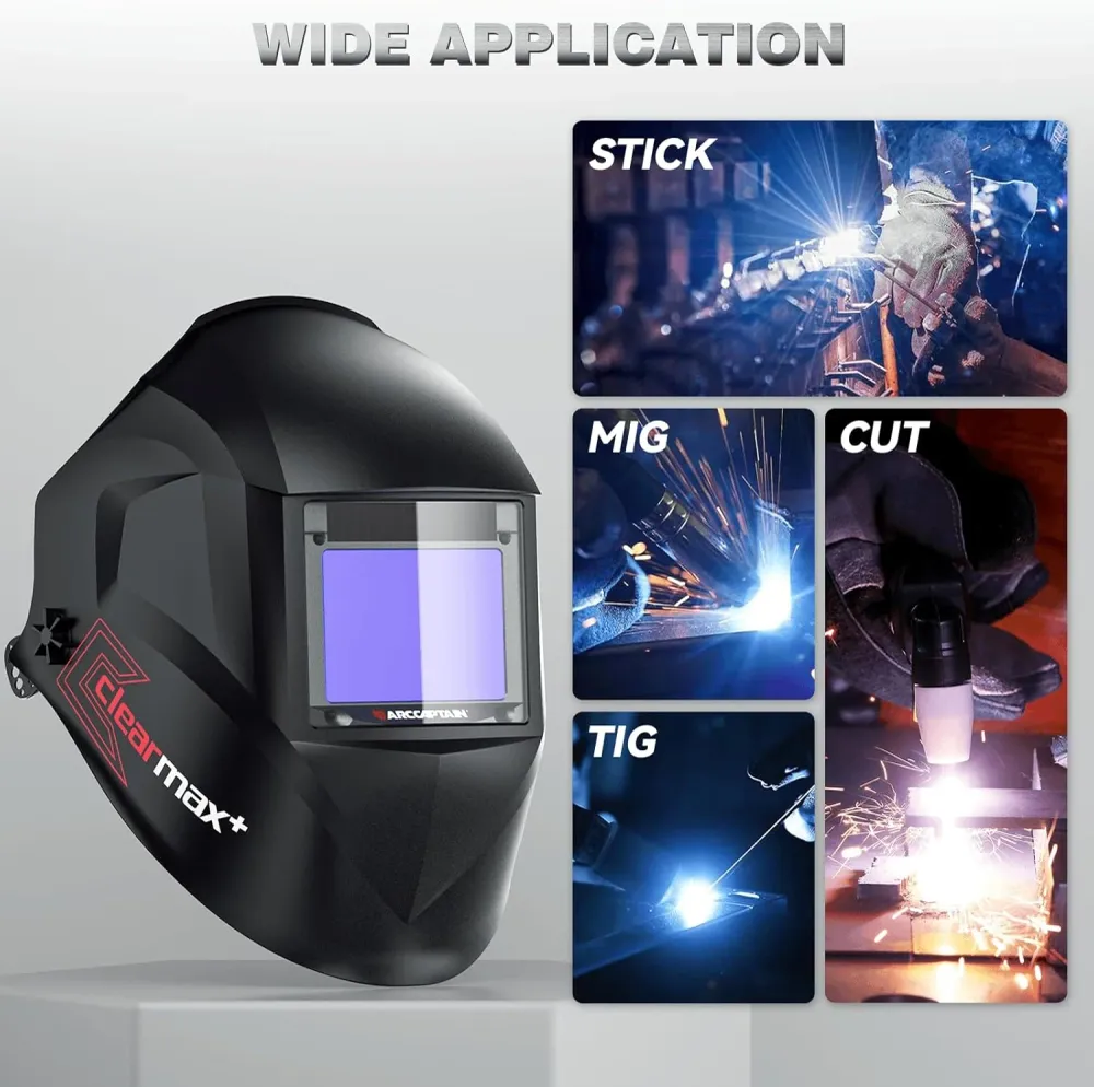 Chaussures de Sécurité ARCCAPTAIN Internal Control Auto Darkening Welding Helmet Clearmax+ Model