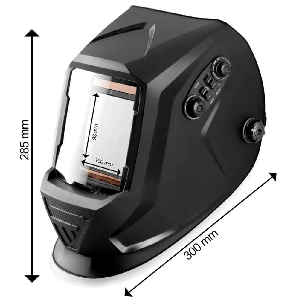 Stahlwerk ST-990 XTC Couleur réelle automatique complète, casque de soudage avec une fonction 3 en 1, Matt Noir jais