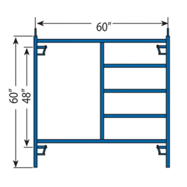 Gardecorps amovible CADRE D'ÉCHAFAUDAGE 60'' X 60'' BLEU - 55-3