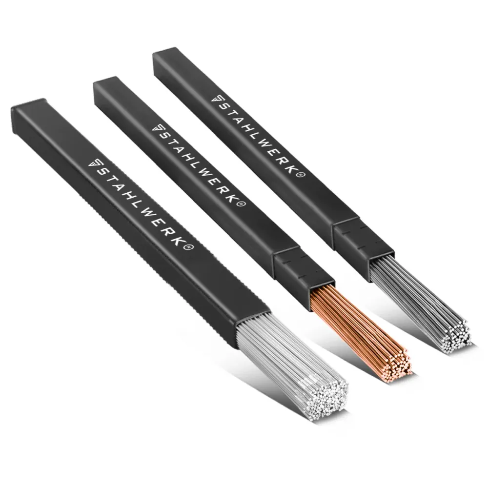 Sticks de soudage de perruque Steelworks Ensemble acier / acier inoxydable / aluminium / Ø 2,5 / 2,4 mm x 500 mm / 1 kg /...