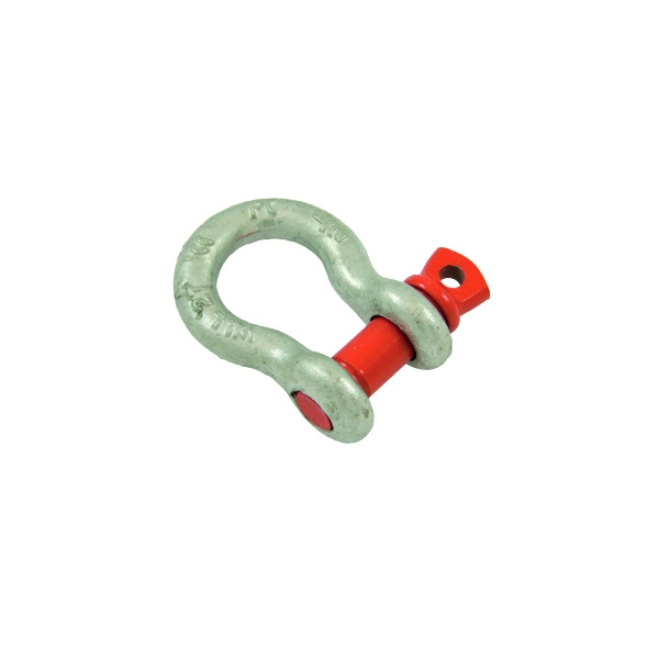 Manille MHL Diamètre 10 mm CMU : 0,75 tonnes Zingué Axe rouge - PRAMAC