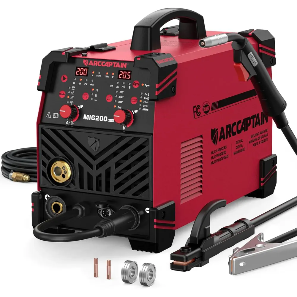 ARCCAPTAIN MIG200ELITE Enrichi 6 1 Welding Machine 110V/220V Multiprocess Welder