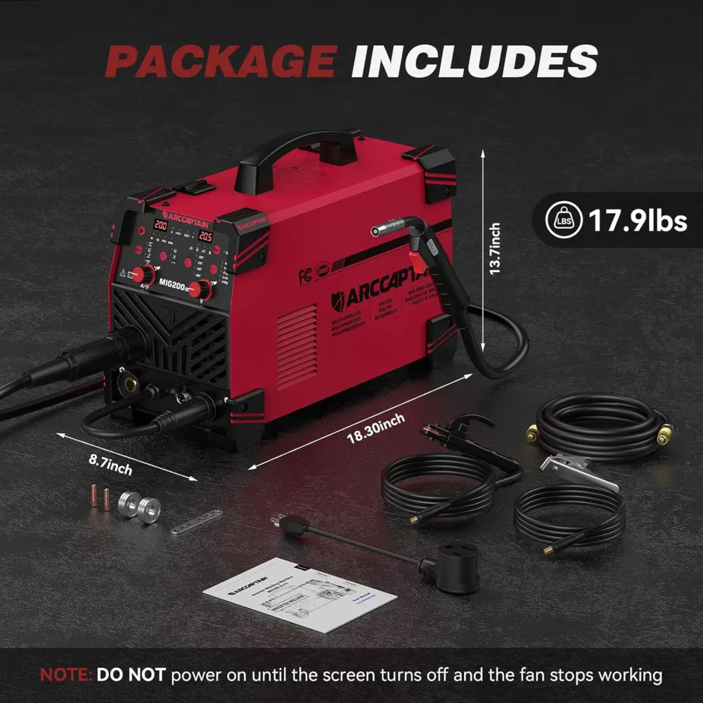 ARCCAPTAIN MIG200ELITE Enrichi 6 1 Welding Machine 110V/220V Multiprocess Welder