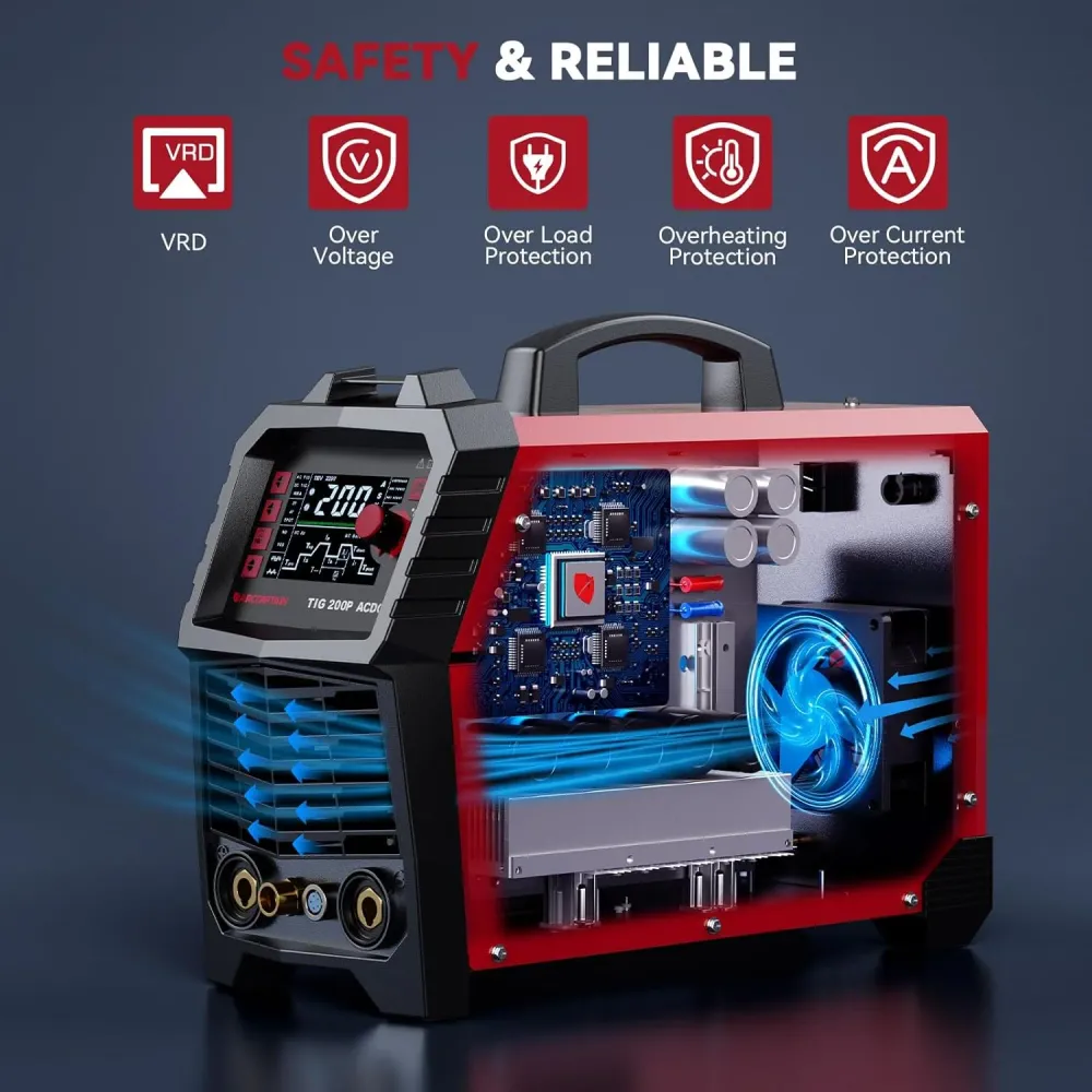Arccaptain TIG200P ACDC Multi Process En métal léger TIG Welder Wholesale Welding machie