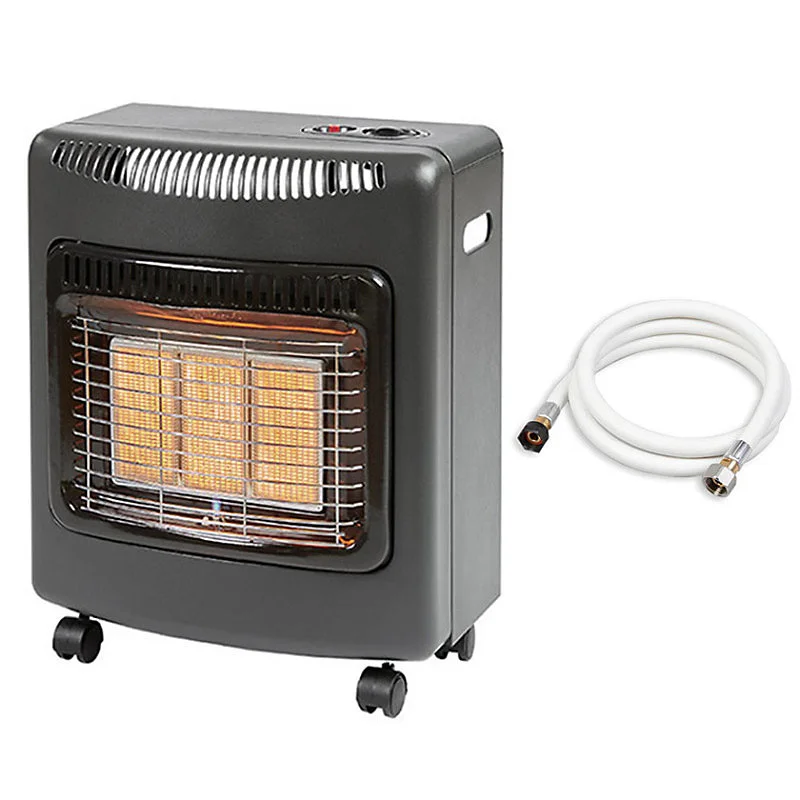 Chauffage d'appoint à gaz Ektor Compact - FAVEX - Intérieur - Brûleur Céramique Infrarouge - Livré avec tuyau à visser - 4...