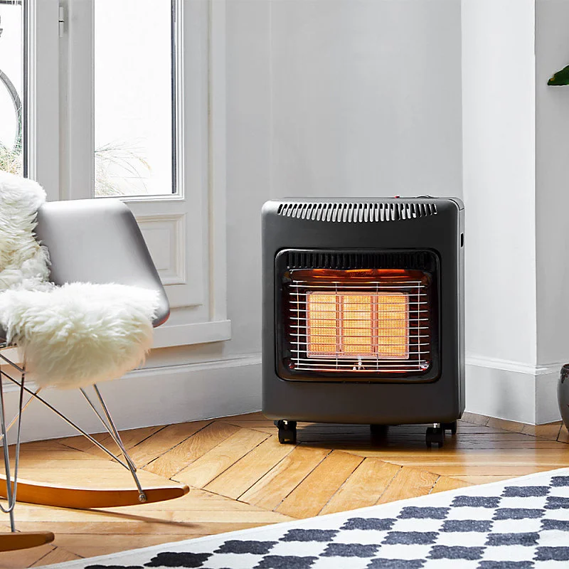 Chauffage d'appoint à gaz Ektor Compact - FAVEX - Intérieur - Brûleur Céramique Infrarouge - Livré avec tuyau à visser - 4...
