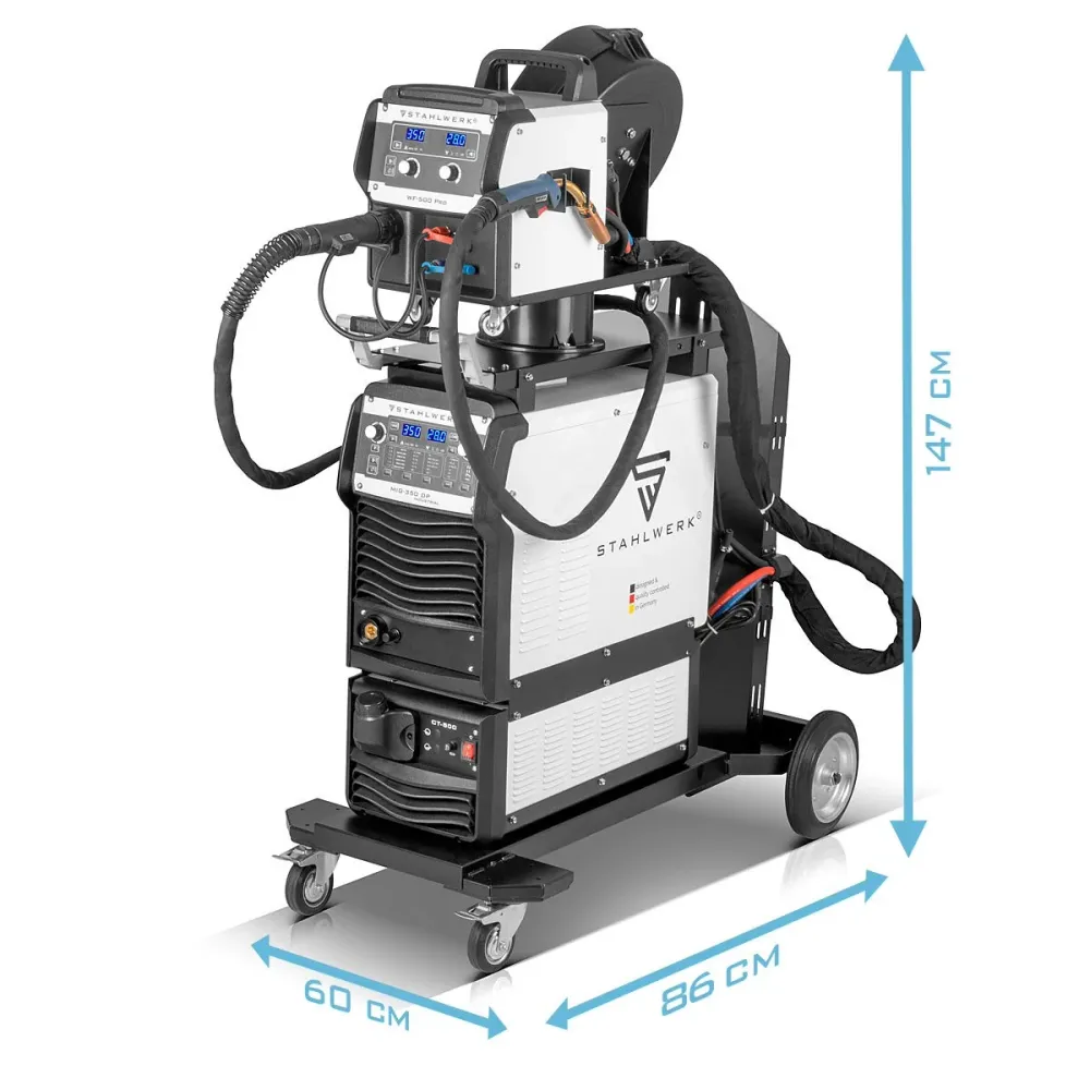 Dispositif de soudage industriel en acier MIG 350 DP DP Invertisseur IGBT refroidi par l'eau avec une fonction 350 et SPOT...