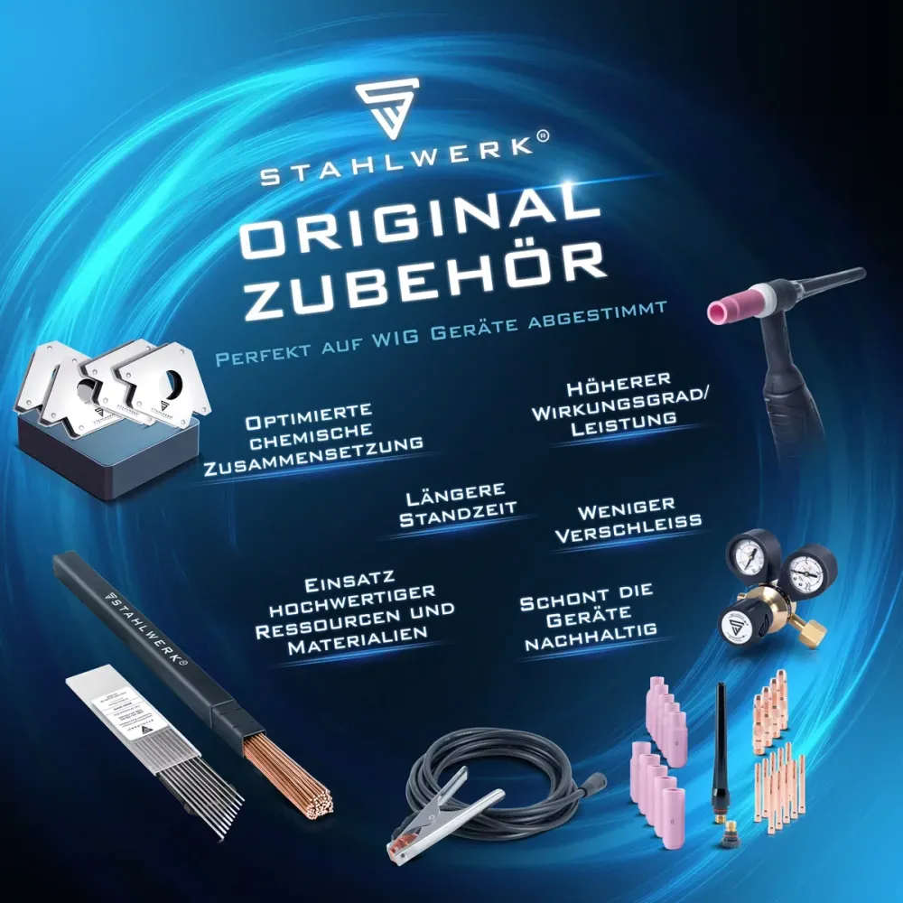 Electrodes en tungstène en acier / électrodes de soudage WC20 Perle dans l'ensemble -5 x 1,6 mm + 5 x 2,4 mm