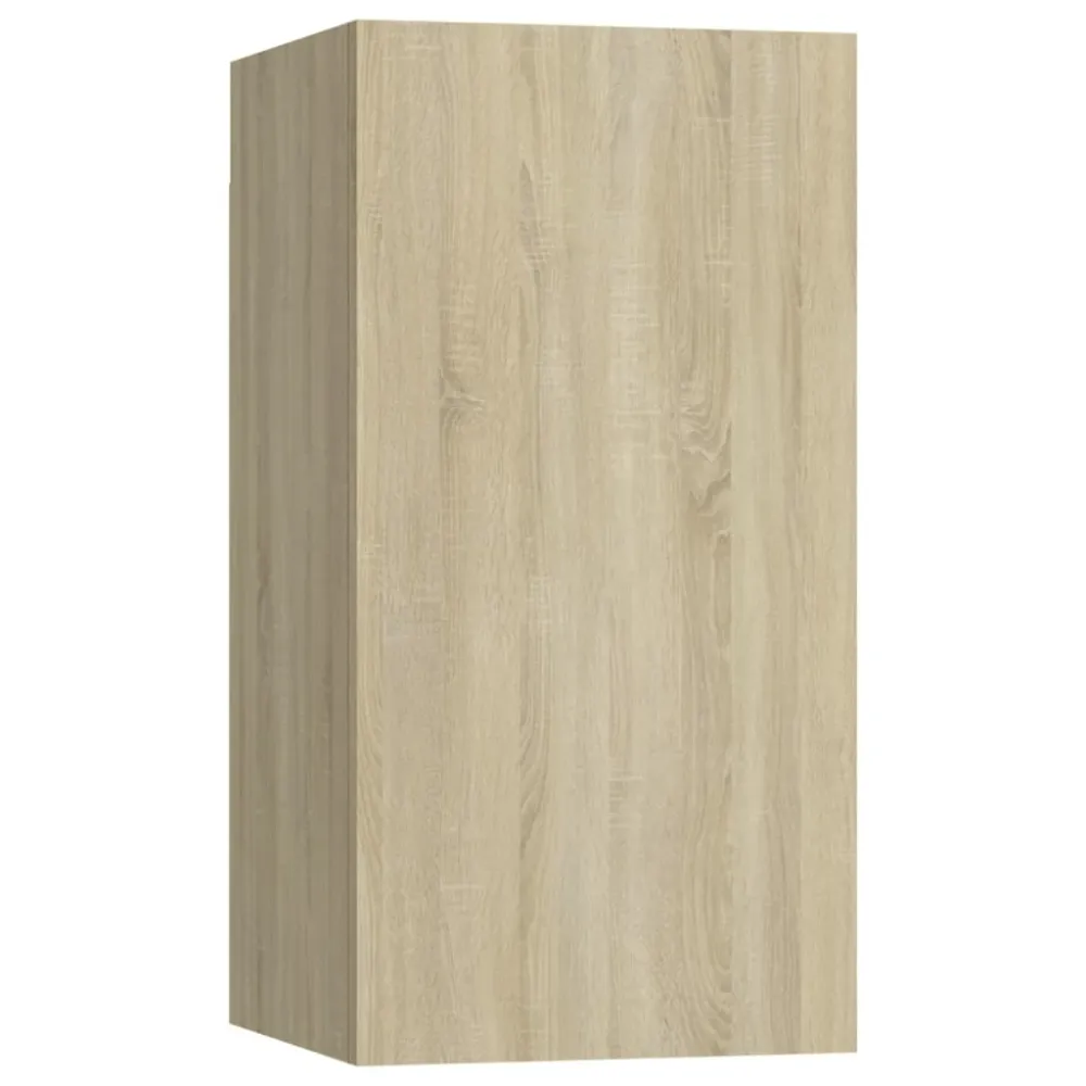 Ensemble de meubles armoire buffet TV télévision salon chambre séjour 5 pièces chêne sonoma bois d'ingénierie brun 02_0024971