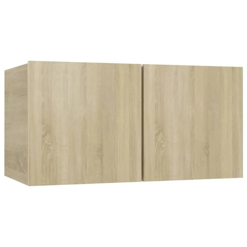 Ensemble de meubles armoire buffet TV télévision salon chambre séjour 5 pièces chêne sonoma bois d'ingénierie brun 02_0024971