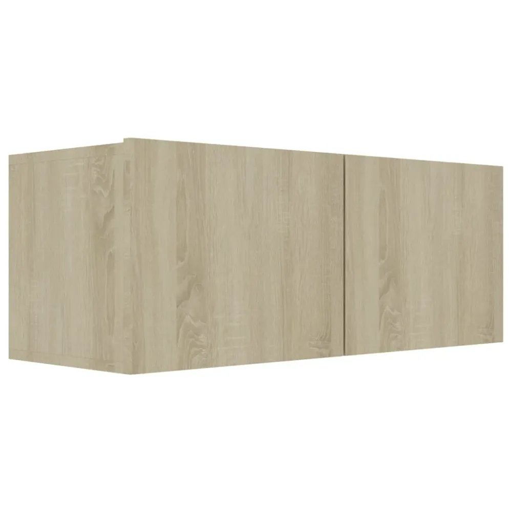 Ensemble de meubles armoire buffet TV télévision salon chambre séjour 7 pièces chêne sonoma bois d'ingénierie brun 02_0025209