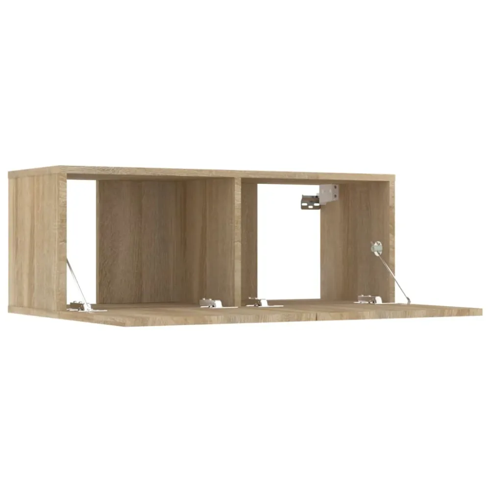 Ensemble de meubles armoire buffet TV télévision salon chambre séjour 8 pièces chêne sonoma bois d'ingénierie brun 02_0025307
