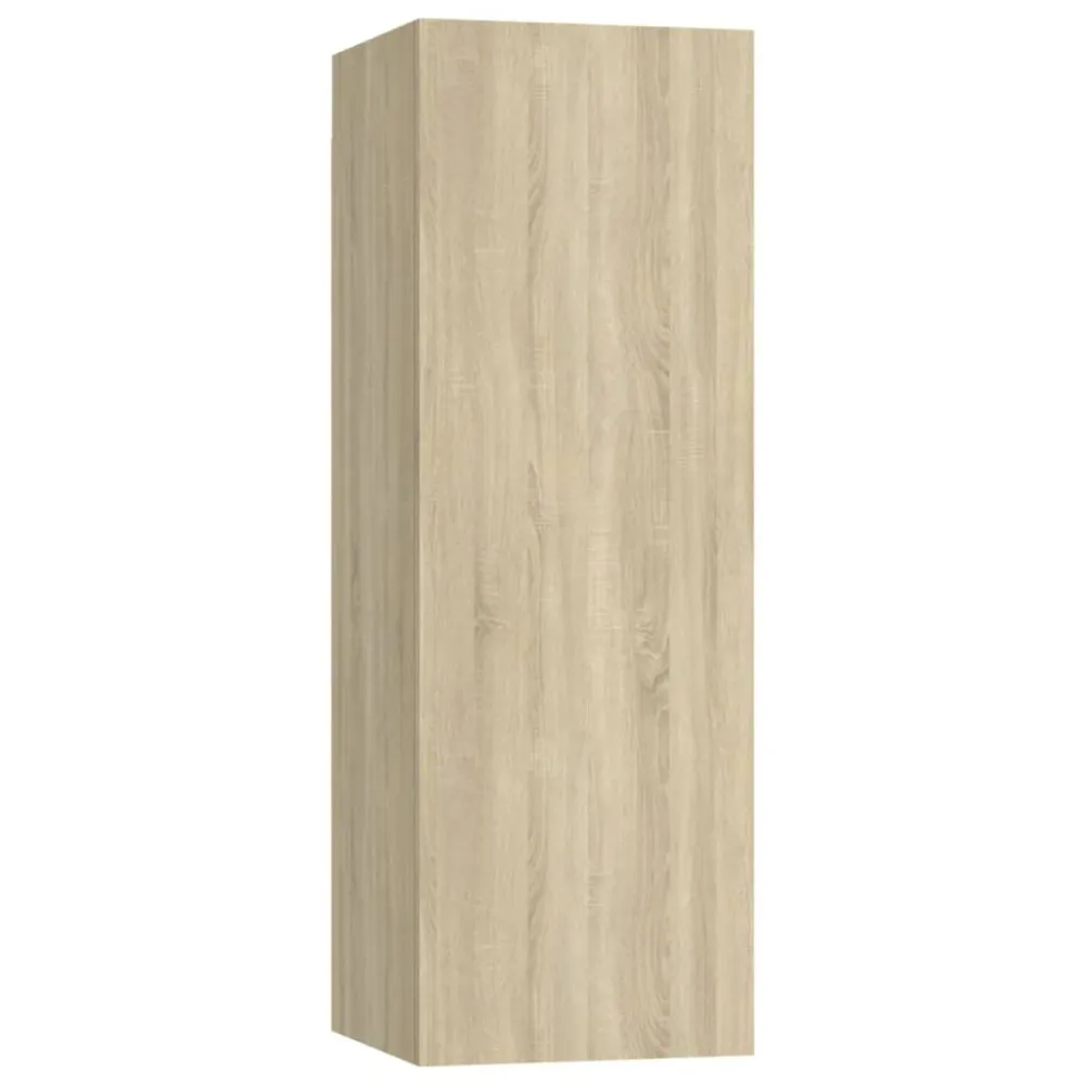 Ensemble de meubles armoire buffet TV télévision salon chambre séjour 8 pièces chêne sonoma bois d'ingénierie brun 02_0025307