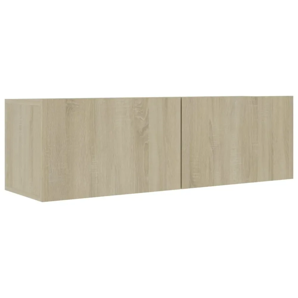 Ensemble de meubles armoire buffet TV télévision salon chambre séjour 3 pièces chêne sonoma bois d'ingénierie brun 02_0024614