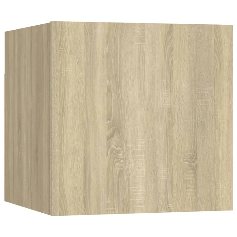 Ensemble de meubles armoire buffet TV télévision salon chambre séjour 3 pièces chêne sonoma bois d'ingénierie brun 02_0024614