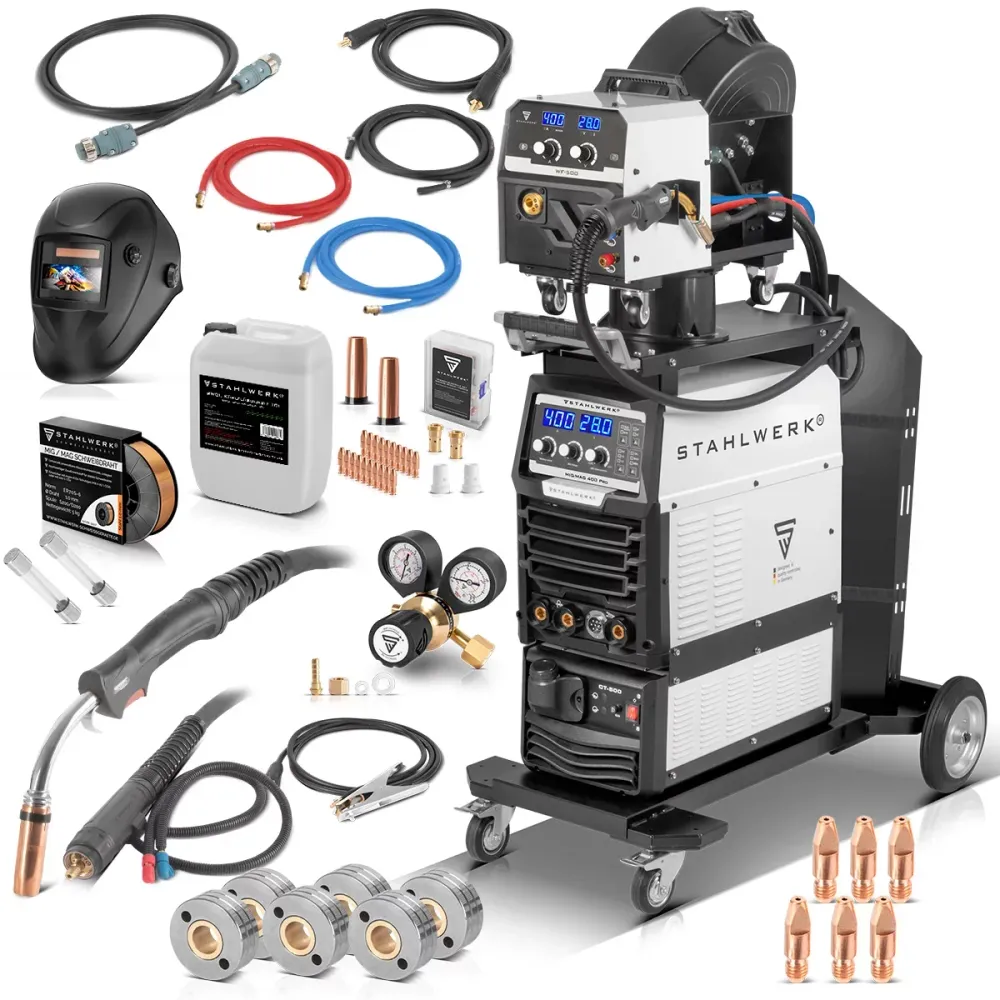 Machine de soudage Stahlwerk MIG MAG 400 par équipement complet de l'onduleur IGBT refroidi par eau exhaustif avec 400 et...