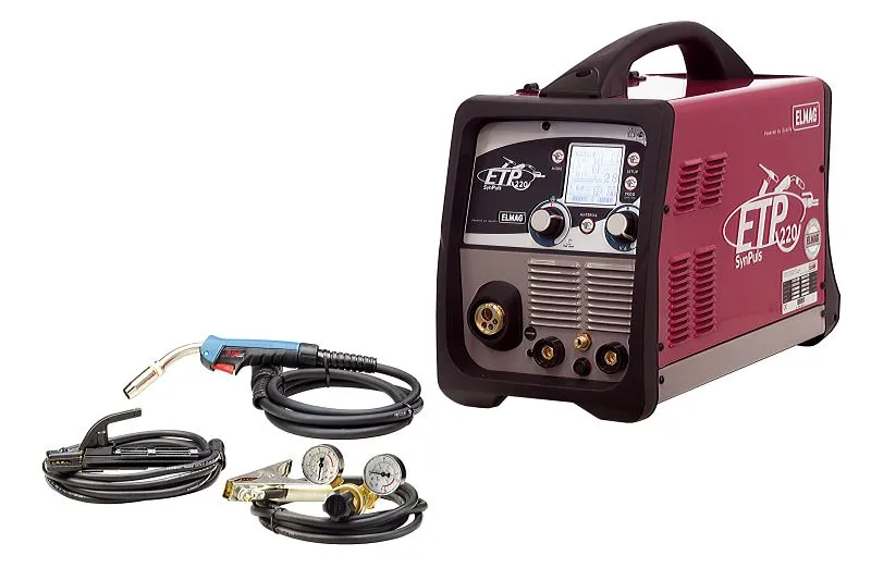 Onduleur de soudage multifonction ELMAG portable GRUND-SET exemple ETP 220 SynPuls - GRUND-SETMIG/MAG (+Pulse) TIG (DC) MM...