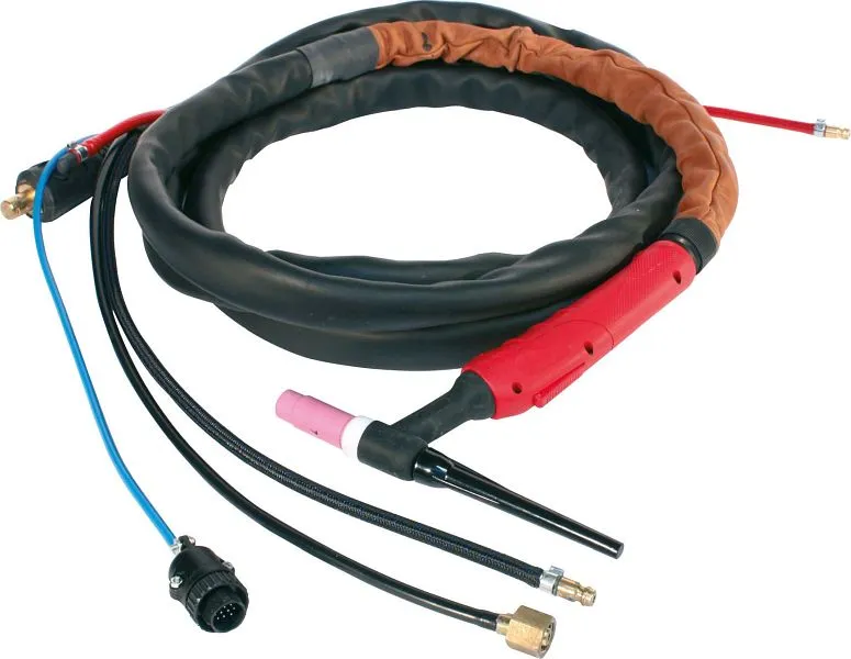 Paquet de tuyaux ELMAG TIG SR 18/4m - HF U/D pour TIG SOUND avec refroidissement par eau 35/50mm² avec commande de puissan...