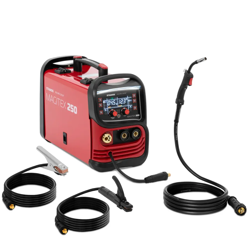 Poste à souder professionnel mig mag 250 facteur de marche 60% TIG LIFTARC MMA flux acier au carbone rouge 14_0009679